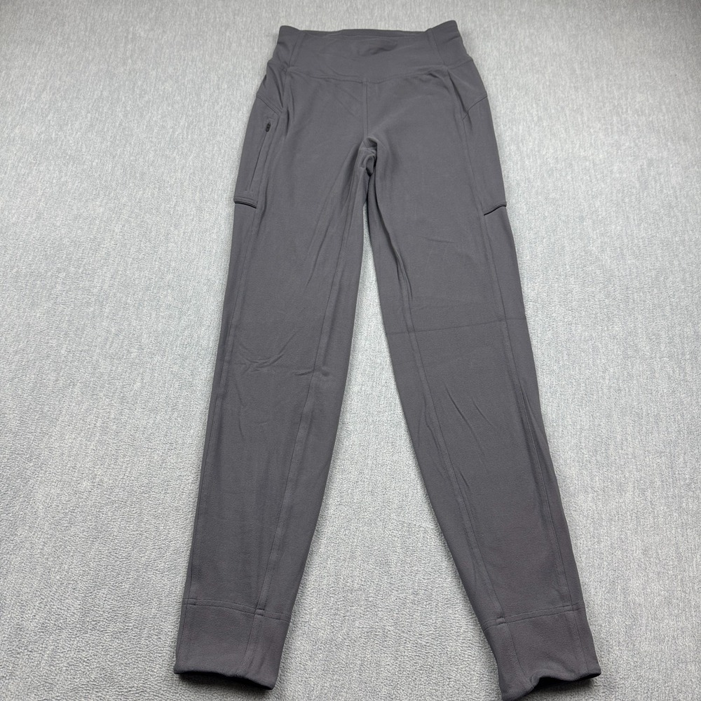 Lululemon Jogger Womens 2 Gray Run On Stretch Elastic Pocket Workout Gym Running